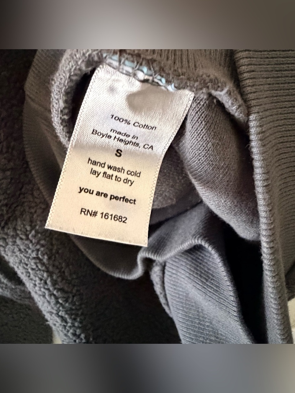 Perfect White Tee Ziggy Reverse Fleece Shrunken Crew Neck Sweatshirt - Picture 6 of 6